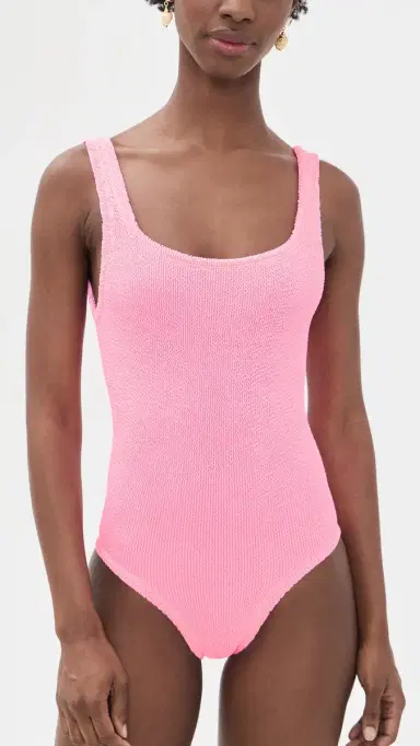 Hunza G Square Neck One Piece Bubblegum One Size | Thumbnail 2 Hunza G Square Neck One Piece Bubblegum One Size | Thumbnail 2