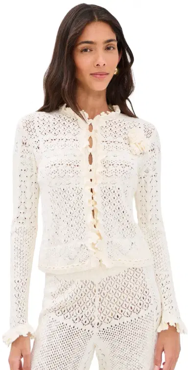 Ba&sh Soria Cardigan Ecru | Thumbnail 1 Ba&sh Soria Cardigan Ecru | Thumbnail 1