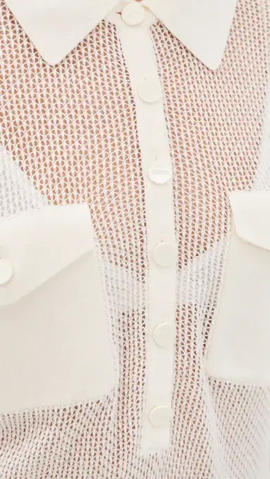 L'Agence Carine Pointelle Collared Sweater | Thumbnail 6 L'Agence Carine Pointelle Collared Sweater | Thumbnail 6