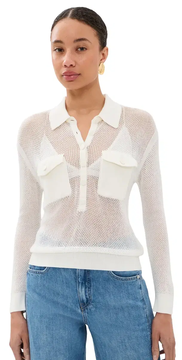 L'AGENCE Carine Pointelle Collared weater