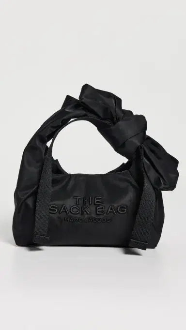 Marc Jacobs The Bow Nylon Mini Sack Bag Black One Size | Thumbnail 2
