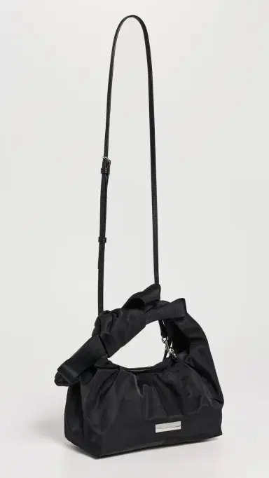 Marc Jacobs The Bow Nylon Mini Sack Bag Black One Size | Thumbnail 4