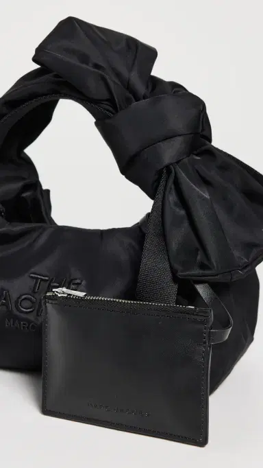 Marc Jacobs The Bow Nylon Mini Sack Bag Black One Size | Thumbnail 5