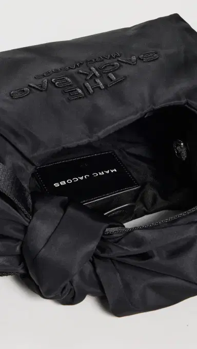 Marc Jacobs The Bow Nylon Mini Sack Bag Black One Size | Thumbnail 6