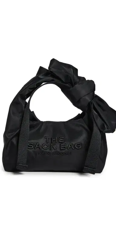 Marc Jacobs The Bow Nylon Mini Sack Bag Black One Size | Thumbnail 1