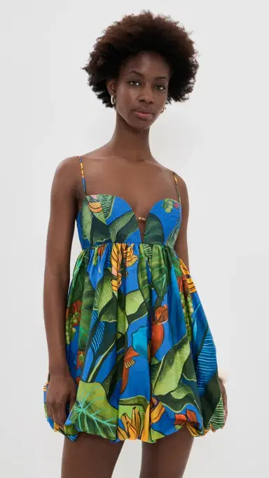 FARM Rio Banana Grapes Blue Sleeveless Mini Dress Banana Grapes Blue | Thumbnail 2
