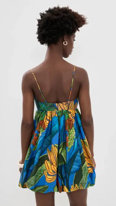 FARM Rio Banana Grapes Blue Sleeveless Mini Dress Banana Grapes Blue | Thumbnail 3