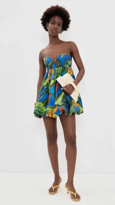 FARM Rio Banana Grapes Blue Sleeveless Mini Dress Banana Grapes Blue | Thumbnail 5