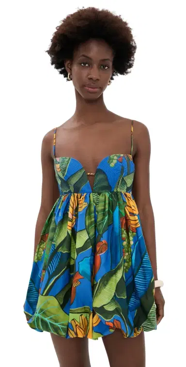 FARM Rio Banana Grapes Blue Sleeveless Mini Dress Banana Grapes Blue | Thumbnail 1