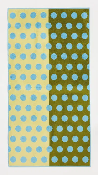 Dusen Dusen Bath Towel Blue Dot | Thumbnail 3 Dusen Dusen Bath Towel Blue Dot | Thumbnail 3