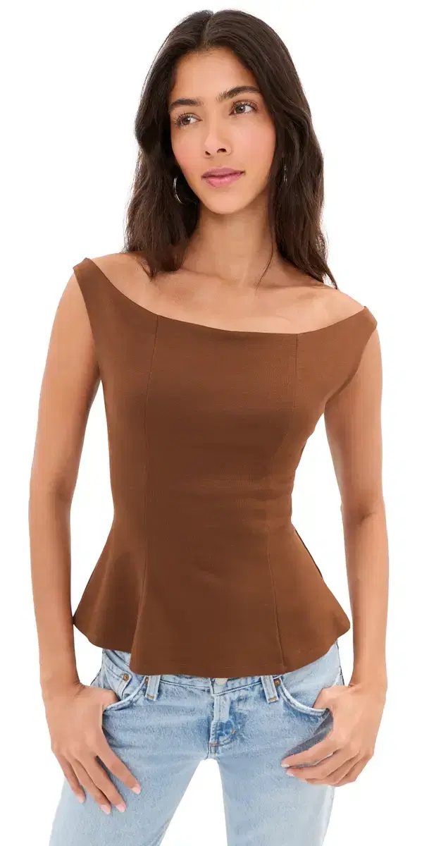 Ponte Off houlder Top Chocolate