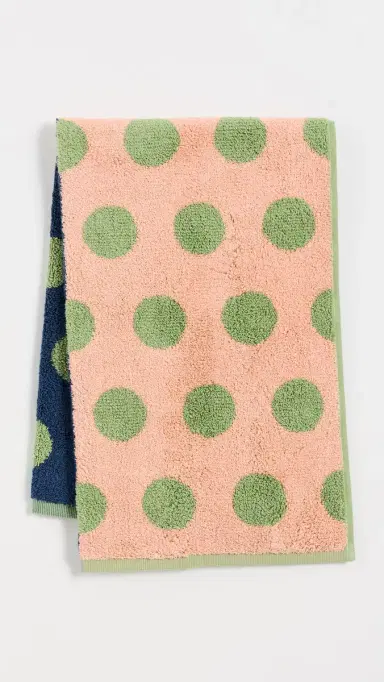 Dusen Dusen Hand Towel Green Dot One Size | Thumbnail 2