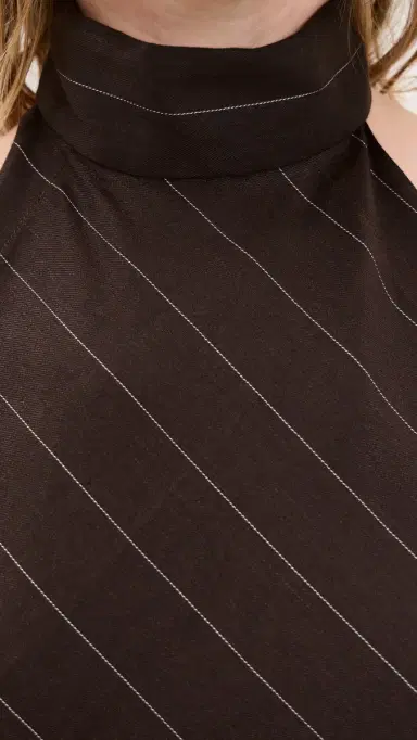 Helmut Lang Halter Scarf Top Brown Multi | Thumbnail 6