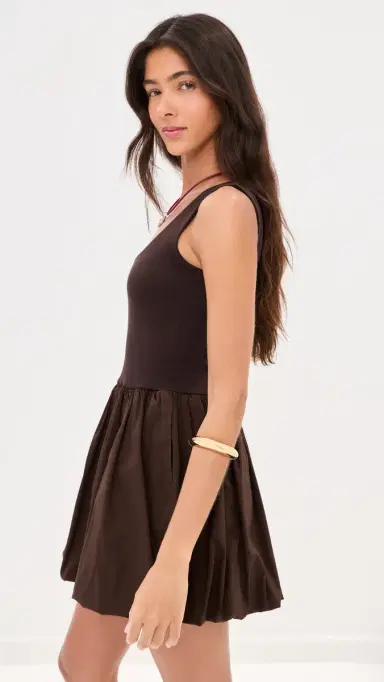 LE BOP Piper Solid Dress Chocolate Brown L | Thumbnail 4 LE BOP Piper Solid Dress Chocolate Brown L | Thumbnail 4