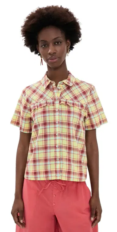 Damson Madder Check Shirt Celery | Thumbnail 1