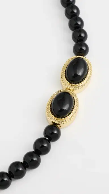 Luv AJ The Midnight Mesa Beaded Necklace Gold One Size | Thumbnail 4 Luv AJ The Midnight Mesa Beaded Necklace Gold One Size | Thumbnail 4