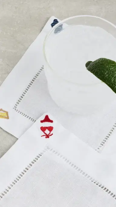 Abbode Beach Icons Cocktail Napkin | Thumbnail 4 Abbode Beach Icons Cocktail Napkin | Thumbnail 4