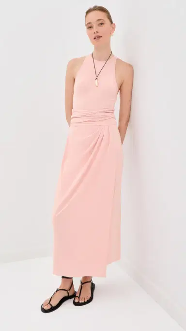 Another Tomorrow Sarong Tie Dress | Thumbnail 2 Another Tomorrow Sarong Tie Dress | Thumbnail 2