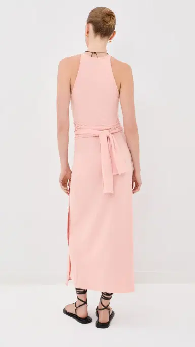 Another Tomorrow Sarong Tie Dress | Thumbnail 3 Another Tomorrow Sarong Tie Dress | Thumbnail 3
