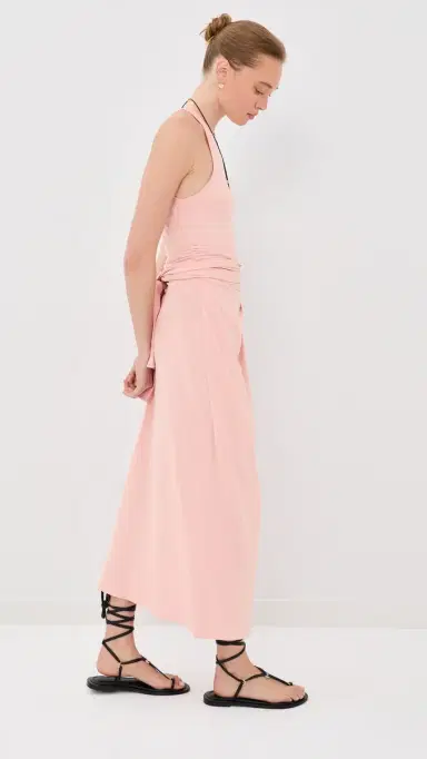 Another Tomorrow Sarong Tie Dress | Thumbnail 4 Another Tomorrow Sarong Tie Dress | Thumbnail 4