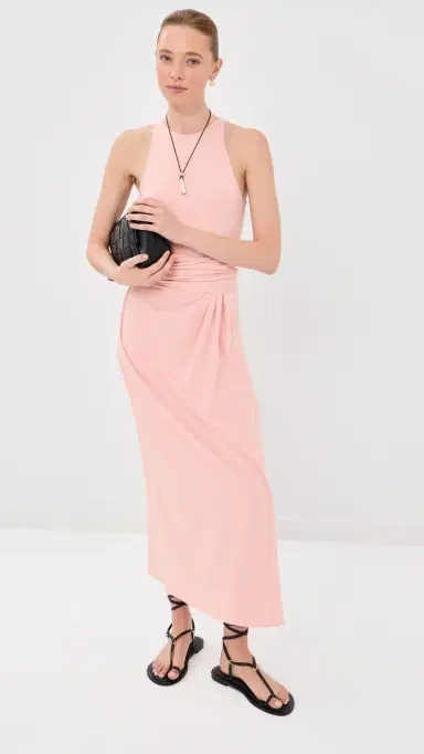 Another Tomorrow Sarong Tie Dress | Thumbnail 5 Another Tomorrow Sarong Tie Dress | Thumbnail 5