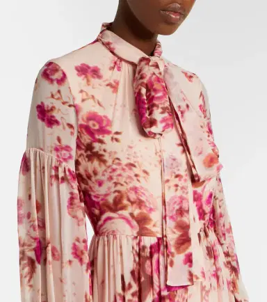 Erdem Floral neck-tie silk voile gown | Thumbnail 2