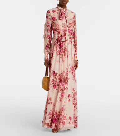 Erdem Floral neck-tie silk voile gown | Thumbnail 5