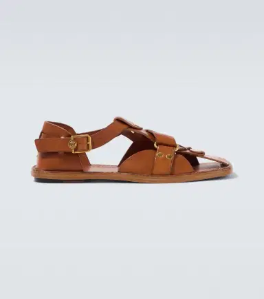 Versace Souvenir leather fisherman sandals | Thumbnail 3 Versace Souvenir leather fisherman sandals | Thumbnail 3