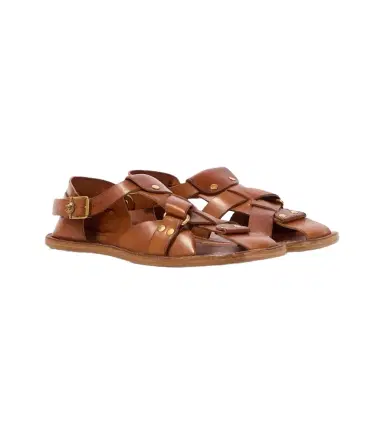 Versace Souvenir leather fisherman sandals | Thumbnail 1 Versace Souvenir leather fisherman sandals | Thumbnail 1