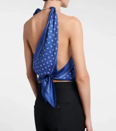 Christopher Esber Bandana draped silk top | Thumbnail 2