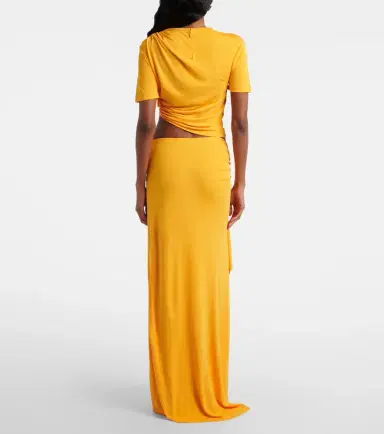 Christopher Esber Embellished gathered jersey maxi skirt | Thumbnail 5