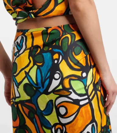 Christopher Esber Printed draped silk maxi skirt | Thumbnail 4 Christopher Esber Printed draped silk maxi skirt | Thumbnail 4