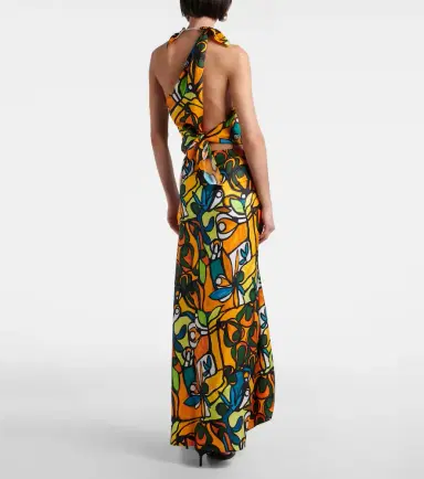 Christopher Esber Printed draped silk maxi skirt | Thumbnail 5 Christopher Esber Printed draped silk maxi skirt | Thumbnail 5