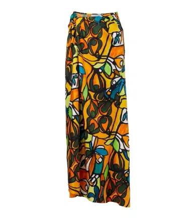 Christopher Esber Printed draped silk maxi skirt | Thumbnail 1 Christopher Esber Printed draped silk maxi skirt | Thumbnail 1