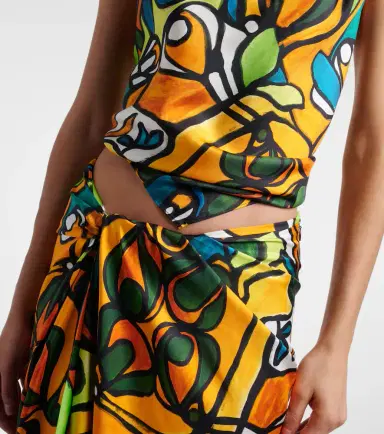 Christopher Esber Printed draped silk top | Thumbnail 2