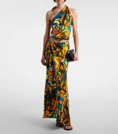 Christopher Esber Printed draped silk top | Thumbnail 3