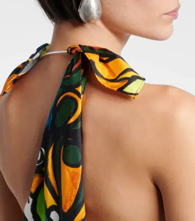 Christopher Esber Printed draped silk top | Thumbnail 7