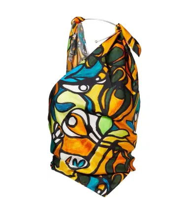 Christopher Esber Printed draped silk top | Thumbnail 1