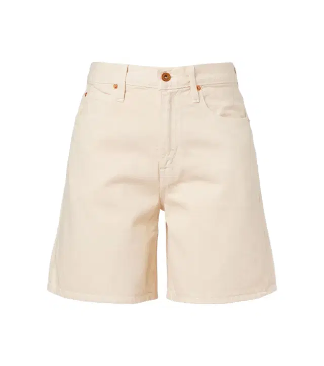 Square denim shorts