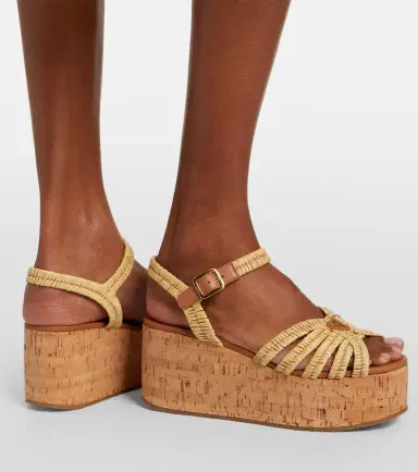 Prada Crochet wedge sandals | Thumbnail 5