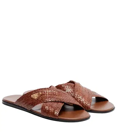 Prada Woven leather slides | Thumbnail 1