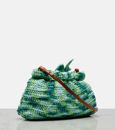 Aquazzura Calypso floral-appliqué raffia clutch | Thumbnail 3