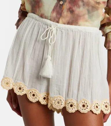 Ulla Johnson Liya crochet-trimmed cotton shorts | Thumbnail 4 Ulla Johnson Liya crochet-trimmed cotton shorts | Thumbnail 4