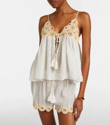 Ulla Johnson Liya crochet-trimmed cotton shorts | Thumbnail 6 Ulla Johnson Liya crochet-trimmed cotton shorts | Thumbnail 6