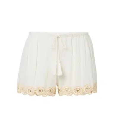 Ulla Johnson Liya crochet-trimmed cotton shorts | Thumbnail 1 Ulla Johnson Liya crochet-trimmed cotton shorts | Thumbnail 1