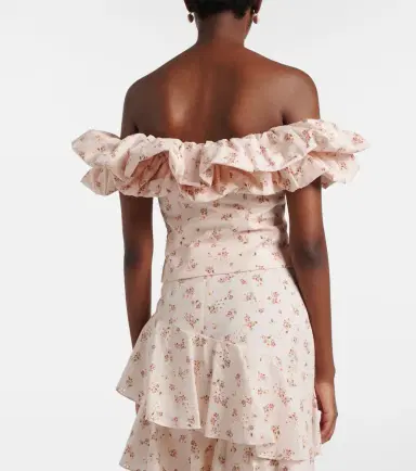 Markarian Dalia floral off-shoulder cotton top | Thumbnail 2