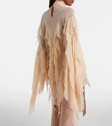 Blumarine Ruffled scarf-detail georgette blouse | Thumbnail 2