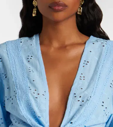Melissa Odabash Pia broderie anglaise cotton top | Thumbnail 2