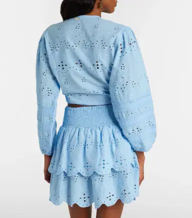 Melissa Odabash Pia broderie anglaise cotton top | Thumbnail 5