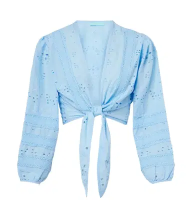 Melissa Odabash Pia broderie anglaise cotton top | Thumbnail 1